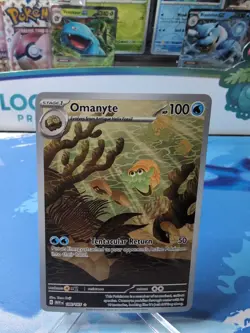 Omanyte - 180/165 Illustration Art Rare Pokemon 151 Set English - NM - Image 1