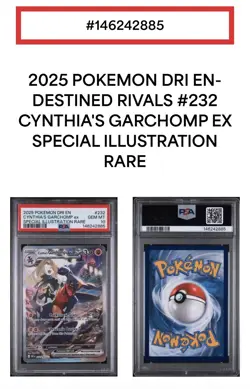 2025 POKEMON DRI EN-DESTINED RIVALS #232 CYNTHIA'S GARCHOMP EX PSA 10 - Image 3