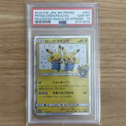 Pokemon TCG - Japanese Pretend Comedian Pikachu 407/SM-P PSA 10 Promo Osaka DX - Image 1