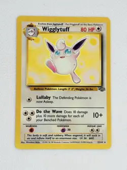 Vintage 1999 Pokemon TCG Jungle WIGGLYTUFF NON-HOLO Rare 32/64 Unlimted - Image 1