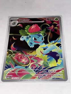Pokemon TCG Ivysaur 134/132 Me01 Mega Evolution Full Art Holo Rare 110 HP - Image 1