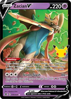 Pokemon TCG 25th Anniversary Celebrations - 16/25 Zacian V - Image 1
