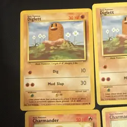 Pokemon Base Set 12 Cards WOTC 1999 Diglett Charmeleon Charmander Ponyta - Image 2