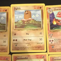 Pokemon Base Set 12 Cards WOTC 1999 Diglett Charmeleon Charmander Ponyta - Image 3