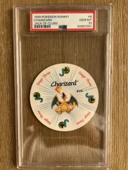 PSA 10 CHARIZARD 1999 Pokemon Rummy JACK OF CLUBS Playing Card GEM MINT - Image 1
