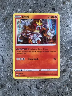 Pokemon TCG Cards Entei 021/159 Crown Zenith Holo Rare MINT - Image 1