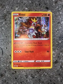 Pokemon TCG Cards Entei 021/159 Crown Zenith Holo Rare MINT - Image 3