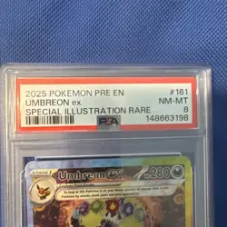 Pokemon Umbreon ex Special Illustration Rare Sv: Prismatic Evolutions PSA 8 161… - Image 2