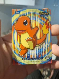 Charmander Sticker 2000 Topps Pokemon TV Animation #04 Stick-Ons - Image 1