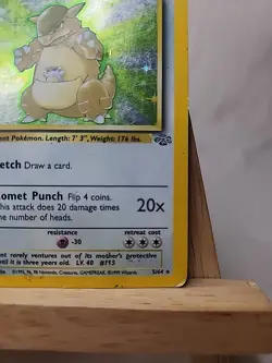 Pokemon Kangaskhan Card 90 HP Basic Rare Holo Collectible - Image 4