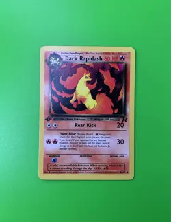Dark Rapidash 44/82 1st Edition Team Rocket Pokemon Card LP+ - Image 1