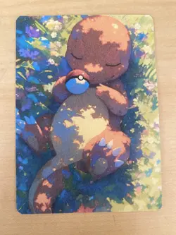 Anime ART STYLE Charmander Fan Full Art Pokemon Custom Card/perfect bookmark - Image 3