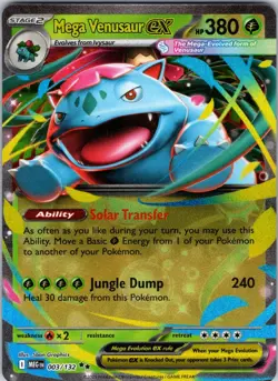 Mega Venusaur ex - 003/132 ME01: Mega Evolution Pokemon NM Holo - Image 1