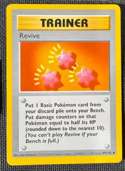 REVIVE 89/102 UNCOMMON BASE SET SHADOWLESS POKEMON MP - Image 1