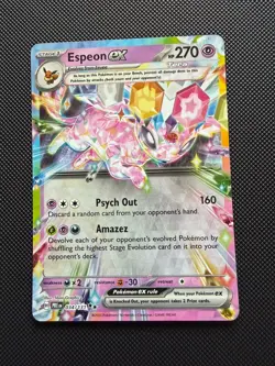 Pokemon Card Espeon ex 034/131 Double Rare Prismatic Evolutions Near Mint - Image 1