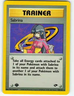 Sabrina - 1st Edition - 110/132 Gym Challenge - Pokemon TCG - 2000 - Image 1