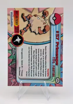 2000 Topps Chrome Pokemon: Primeape #57 - NM - Image 2