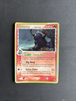 Pokemon TCG Heracross (Delta Species) EX Dragon Frontiers 3/101 Reverse Holo - Image 1