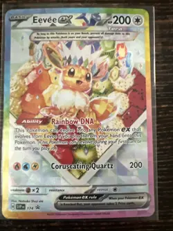 Pokemon TCG Eevee EX 174 Prismatic Evolutions Black Star Promo Card - Image 1