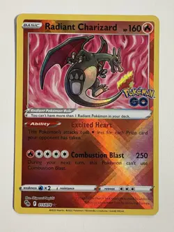 Pokemon Go Radiant Charizard TCG Card Holo Radiant Rare 011/078 - Image 1