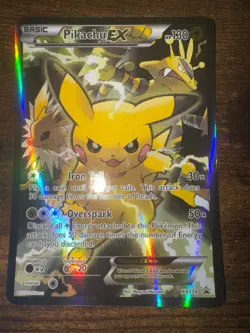 Pokemon Pikachu EX Full Art Holo Black Star Promo XY124 130 HP Card 2016 Pokemon - Image 1