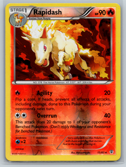 Rapidash Pokemon TCG Generations Reverse Holo Rare 15/83 - Image 1