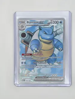 Pokemon 151 Lot Poliwhirl IR, Blastoise ex FA, Erika's Invitation, Gold Switch - Image 2