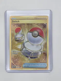 Pokemon 151 Lot Poliwhirl IR, Blastoise ex FA, Erika's Invitation, Gold Switch - Image 4