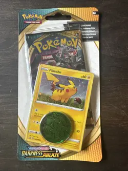 Pokemon Darkness Ablaze Checklane Blister Pack Pikachu Promo SEALED! - Image 1