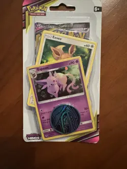 Pokemon Unified Minds Checklane Blister- Eevee Espeon Promo- Sealed New 2019 - Image 1