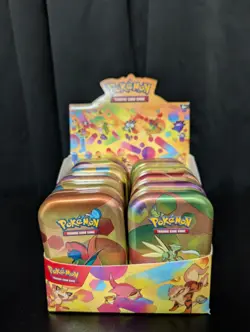 *EMPTY* Pokemon 151 Mini Tins Full Set of 10 with display box - Image 1