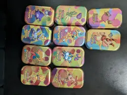 *EMPTY* Pokemon 151 Mini Tins Full Set of 10 with display box - Image 2
