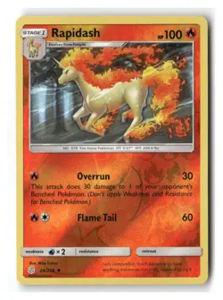 Rapidash 24/236 Uncommon Cosmic Eclipse Pokemon Reverse Holo Near Mint - Image 1