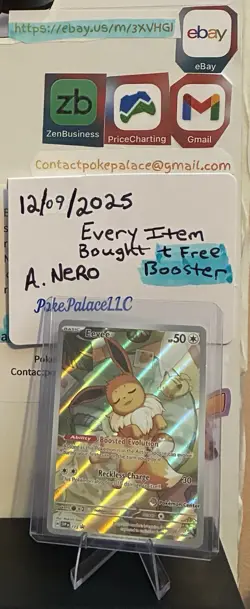 Pokemon Center Stamped Eevee Promotional Prismatic Evolutions Promo. “Mint” - Image 1