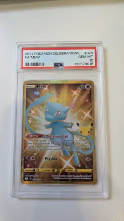 Mew 025/025 Secret Rare PSA 10 Pokemon TCG Celebrations - Image 1
