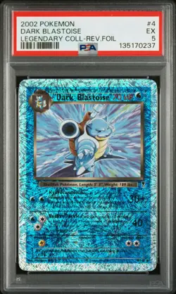 Dark Blastoise Reverse Holo Rare PSA 5 Pokemon Legendary Collection 4/110 - Image 1