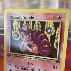 Pokemon TCG Blaine's Vulpix66/132 1st Edition Gym Challenge Common WOTC Vintage - Image 4