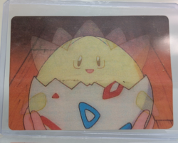 1998 Pokemon Pioneer Viz Video Lenticular Promo - Togepi - PIKA-0021D - Creased - Image 1