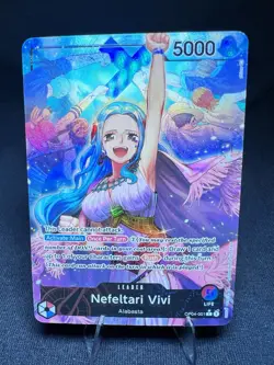 One Piece English Kingdoms of Intrigue OP04-001 Nefeltari Vivi LEADER ALT ART NM - Image 1