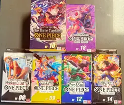 One Piece TCG/CCG Starter Deck Lot: ST-08 ST-09 ST-10 ST-12 ST-14 ST-18 (SEALED) - Image 1