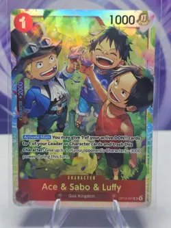 Ace & Sabo & Luffy, OP13-007 One Piece TCG Carrying On His Will NM - Image 1