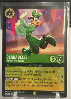 Disney Lorcana TCG Clarabelle Light On Her Hooves Foil Shimmering Skies 84/204 - Image 1