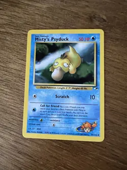 Pokemon Card - Gym Heroes 54/132 - MISTY'S PSYDUCK - LP - Image 1