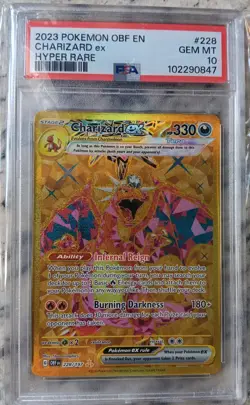 PSA 10 Charizard EX Obsidian Flames Holo Hyper Rare Pokemon Card - Image 1