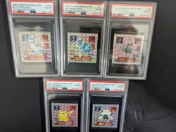AMADA POKEMON JAPANESE 10cards set 1996 all PSA6 sticker - Image 2