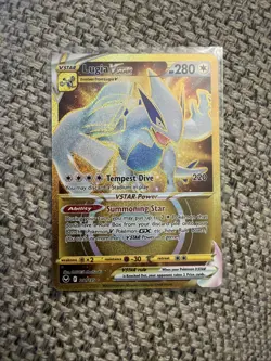 Pokemon Card Lugia VSTAR 211/195 Silver Tempest Gold Secret Rare NM - Image 1