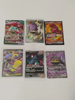 Pokemon Banette/Mega Sharpedo Full Art/Flutter Mane Sealed Promo/VMAX Holo Cards - Image 1