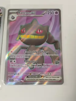 Pokemon Banette/Mega Sharpedo Full Art/Flutter Mane Sealed Promo/VMAX Holo Cards - Image 2