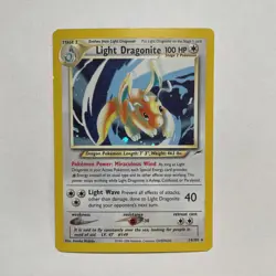 Pokemon TCG Light Dragonite Neo Destiny Holo Card 14/105 Vintage Trading Card - Image 1