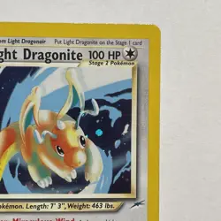 Pokemon TCG Light Dragonite Neo Destiny Holo Card 14/105 Vintage Trading Card - Image 4